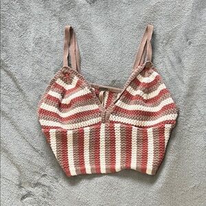 Harlow Striped Knit Crop Top